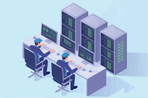  clipart factory scene illustrating how attackers are mass producing phishing attacks